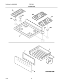 TOP/DRAWER Diagram and Parts List for FFGF3019LWD  Frigidaire Range