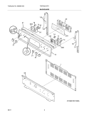 BACKGUARD Diagram and Parts List for FGEF3041KFH  Frigidaire Range