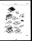 SHELVES AND SUPPORTS Diagram and Parts List for FPE19TRW1  Frigidaire Refrigerator