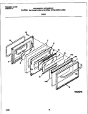 DOOR Diagram and Parts List for MGF355BGWC  Frigidaire Range