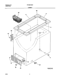 CABINET Diagram and Parts List for FFC09C3AW2  Frigidaire Freezer