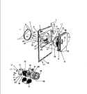 CABINET, TOP PANEL, DOOR BASE Diagram and Parts List for DE400EDW1  Frigidaire Dryer