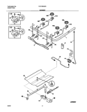 BURNER Diagram and Parts List for FGF326ASC  Frigidaire Range