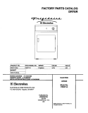COVER Diagram and Parts List for FER211AS2  Frigidaire Dryer
