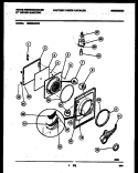DOOR PARTS Diagram and Parts List for DE800ADD3  Frigidaire Dryer