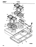 COOKTOP Diagram and Parts List for FGC3X8XESC  Frigidaire Cooktop