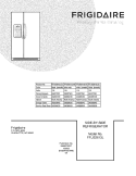 COVER Diagram and Parts List for FFUS2613LE2  Frigidaire Refrigerator