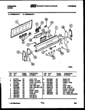 CONTROL PANEL Diagram and Parts List for REG36CAL3  Frigidaire Range