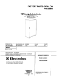 COVER Diagram and Parts List for FFU11FC2CW0  Frigidaire Freezer