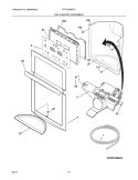ICE & WATER DISPENSER Diagram and Parts List for FPHC2398LF2  Frigidaire Refrigerator