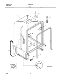 TUB Diagram and Parts List for FDB126RBS0  Frigidaire Dishwasher