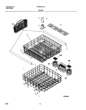 RACKS Diagram and Parts List for FDBS956CC0  Frigidaire Dishwasher