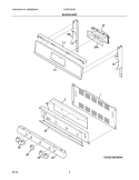 BACKGUARD Diagram and Parts List for CGGF3054KWC  Frigidaire Range