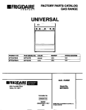 COVER Diagram and Parts List for MPF300PBDB  Frigidaire Range