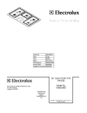 COVER Diagram and Parts List for E36GC65ESS  Electrolux Cooktop