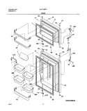 DOORS Diagram and Parts List for GLHT186TAQ0  Frigidaire Refrigerator