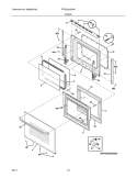 DOOR Diagram and Parts List for FFES3025LWC  Frigidaire Wall Oven
