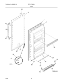 DOOR Diagram and Parts List for GLFH1779GW1  Frigidaire Freezer