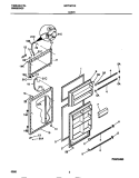 DOOR Diagram and Parts List for MRT18TRED0  Frigidaire Refrigerator