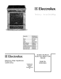 COVER Diagram and Parts List for EW30IS65JSA  Electrolux Range