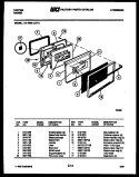 DOOR PARTS Diagram and Parts List for 31-4968-66-05  Tappan Range