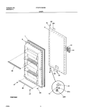DOOR Diagram and Parts List for FFU11FC2CW0  Frigidaire Freezer