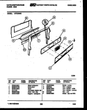 BACKGUARD Diagram and Parts List for GF720NW5  Frigidaire Range