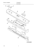 BACKGUARD Diagram and Parts List for FGDS3065KWD  Frigidaire Range