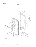 DOOR Diagram and Parts List for UL2100ECW3  Electrolux Freezer