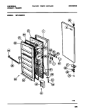 DOOR Diagram and Parts List for MFU14M2BW2  Frigidaire Freezer
