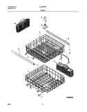 RACKS Diagram and Parts List for GLDB954BB0  Frigidaire Dishwasher