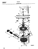 MOTOR & PUMP Diagram and Parts List for FDB421RFR1  Frigidaire Dishwasher