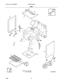 BODY Diagram and Parts List for WWGF3000LWA  Westinghouse Range