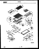 SHELVES AND SUPPORTS Diagram and Parts List for KRT19PNAW0  Kelvinator Refrigerator