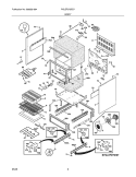 BODY Diagram and Parts List for PGLEF375ES7  Frigidaire Wall Oven