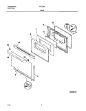 DOOR Diagram and Parts List for FEF326AWC  Frigidaire Range