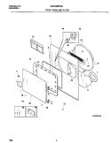P16D0019 FRNT PNL, DOOR Diagram and Parts List for WDE336REW0  Frigidaire Dryer