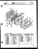 DOOR PARTS Diagram and Parts List for REG438QME0  Frigidaire Range