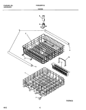 RACKS Diagram and Parts List for FDB435RFS3  Frigidaire Dishwasher