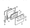 OVEN DOOR PANELS Diagram and Parts List for R530DL1  Frigidaire Range