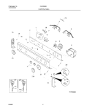CONTROL PANEL Diagram and Parts List for FLXG52RBT8  Frigidaire Washer Dryer Combo