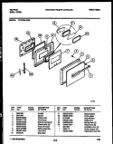 LOWER OVEN DOOR PARTS Diagram and Parts List for 57-2709-00-06  Tappan Microwave Oven Combo