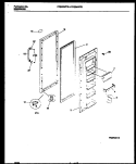 REFRIGERATOR DOOR PARTS Diagram and Parts List for FRS24WPBD0  Frigidaire Refrigerator