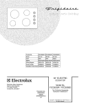 COVER Diagram and Parts List for FEC30S6DQ1  Frigidaire Cooktop