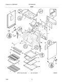 BODY Diagram and Parts List for FGF350MXASB  Frigidaire Range