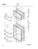 DOOR Diagram and Parts List for FRT18P6BSB0  Frigidaire Refrigerator