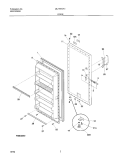 DOOR Diagram and Parts List for UL2100CA1  Electrolux Freezer