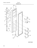 FREEZER DOOR Diagram and Parts List for FSC23R5DB0  Frigidaire Refrigerator