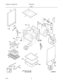 BODY Diagram and Parts List for FEF303CWC  Frigidaire Range