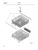 RACKS Diagram and Parts List for FDB421RFS6  Frigidaire Dishwasher